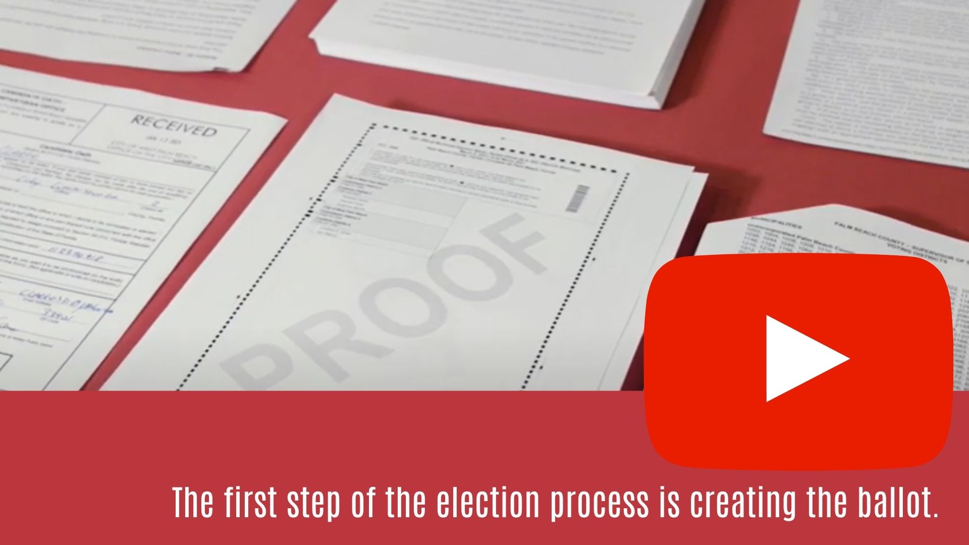 The first step of the election process is creating the ballot. (2)